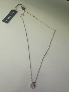 Nadri Gold Pave Disc Pendant Necklace